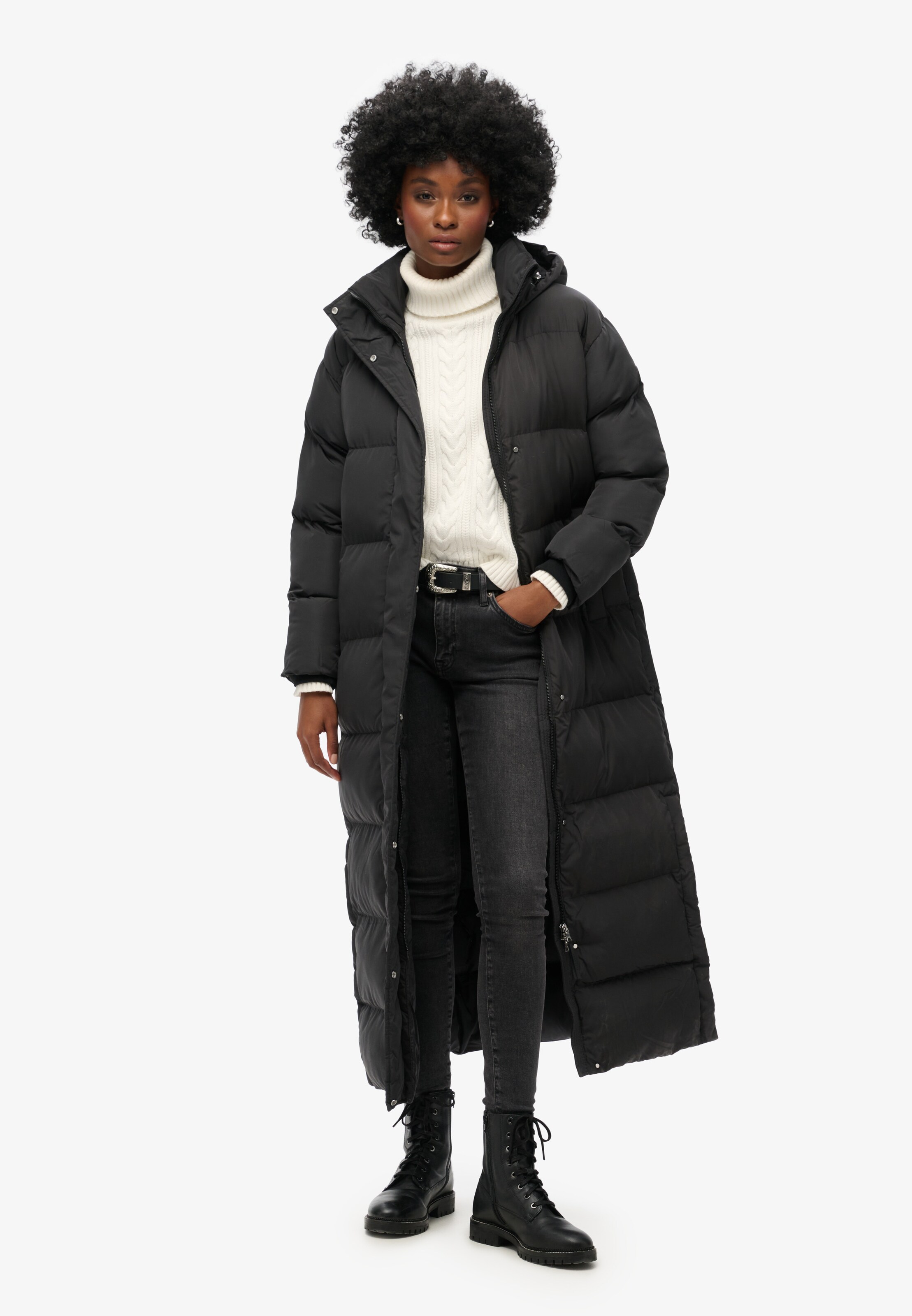 Manteau d’hiver Superdry en noir