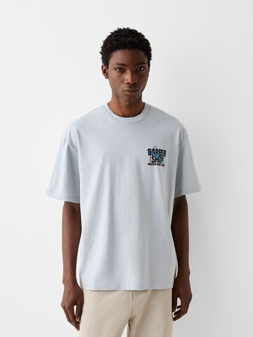 T-Shirt Bershka en bleu : devant