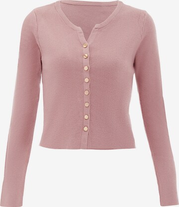 NAEMI Knit Cardigan in Pink: front