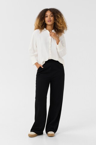 Cream Loosefit Broek 'Anett' in Zwart: voorkant
