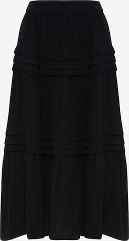 Tussah Skirt in Black: front