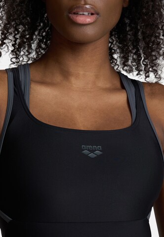 ARENA Bustier Badeanzug 'SOLID CONTROL' in Schwarz