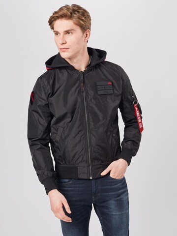 ALPHA INDUSTRIES Regular Fit Jacke in Schwarz: Vorderseite