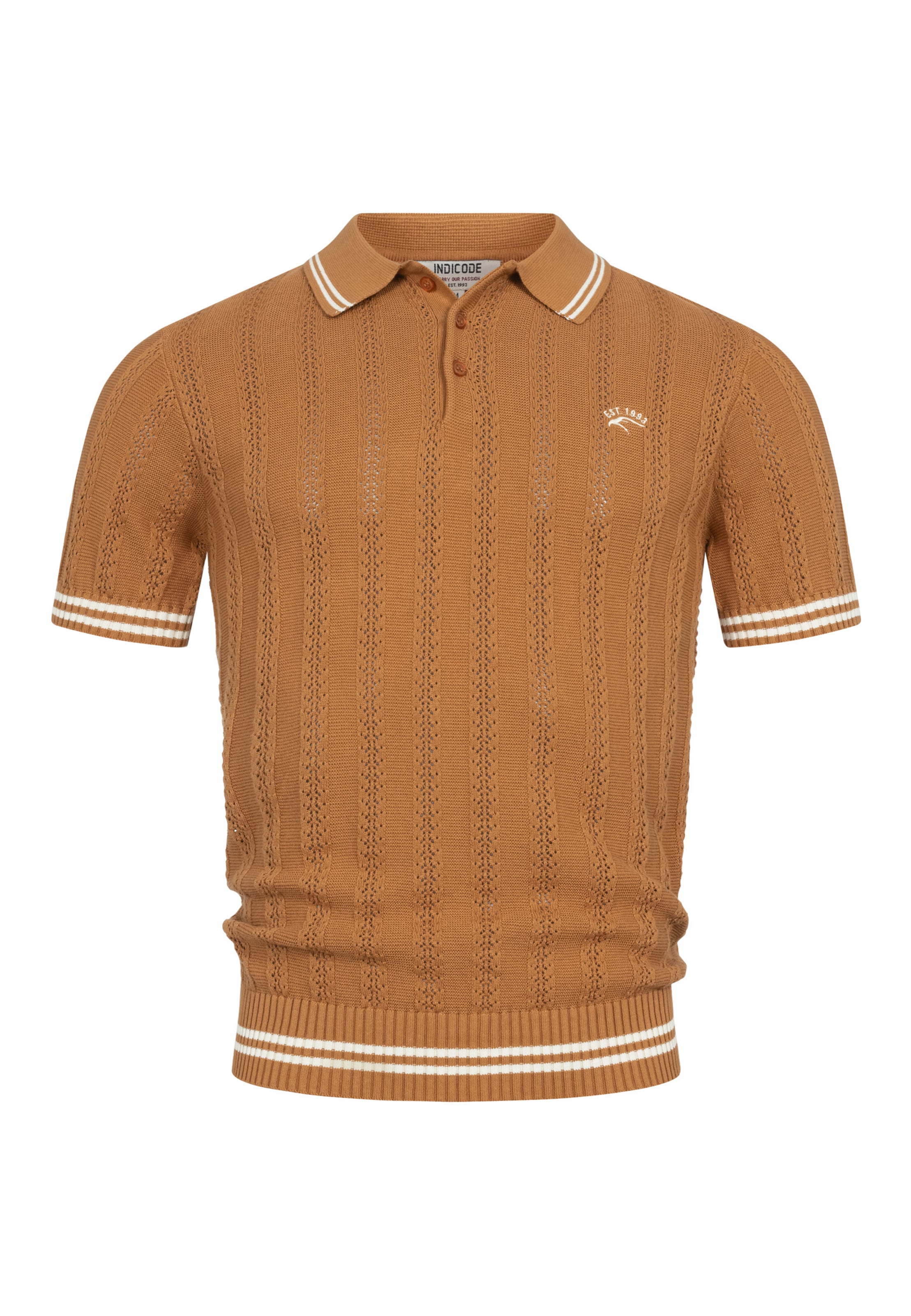 INDICODE JEANS Shirt ' INLuner ' in Brown: front