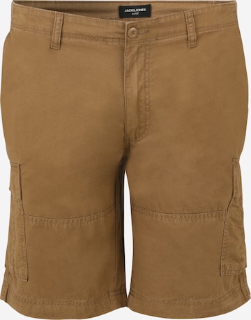 Regular Pantalon cargo 'COLE CAMPAIGN' Jack & Jones Plus en marron : devant