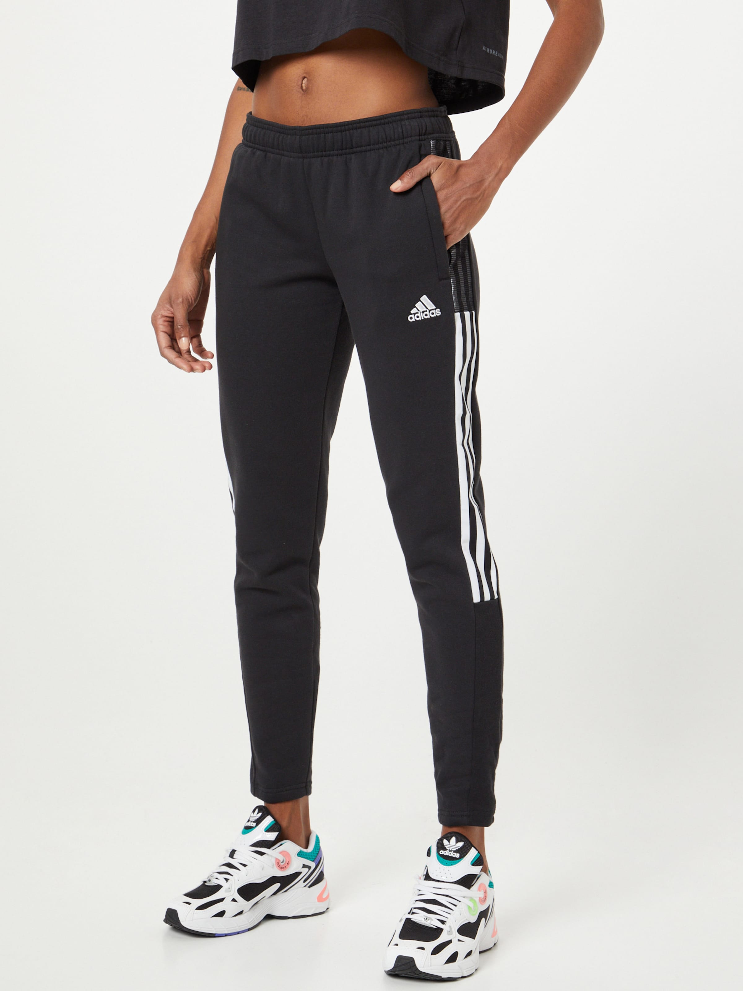 ADIDAS SPORTSWEAR Tapered Workout Pants Tiro 21 Sweat in Black