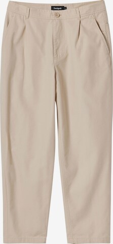 Desigual Regular Bundfaltenhose in Beige: predná strana