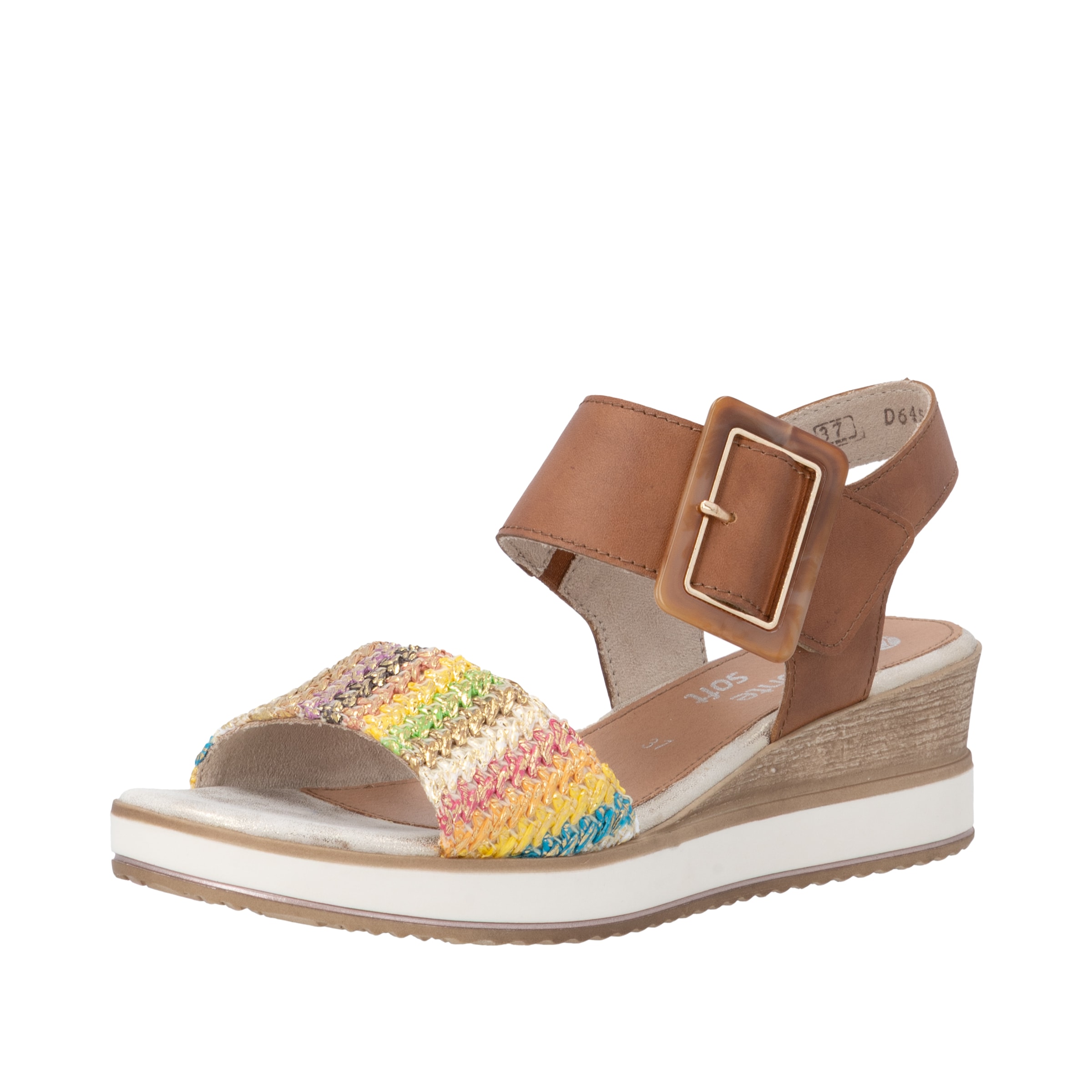 REMONTE Strap Sandals in Brown: front