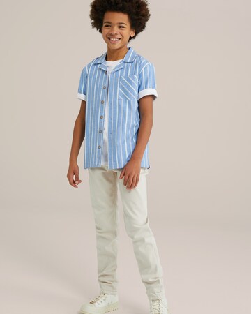 Coupe regular Chemise WE Fashion en bleu