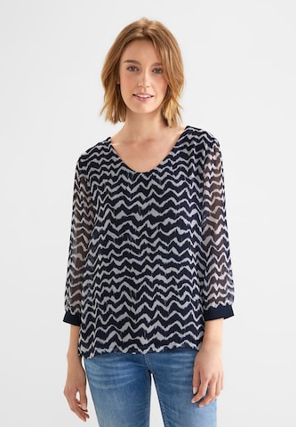 STREET ONE Blouse in Zwart: voorkant