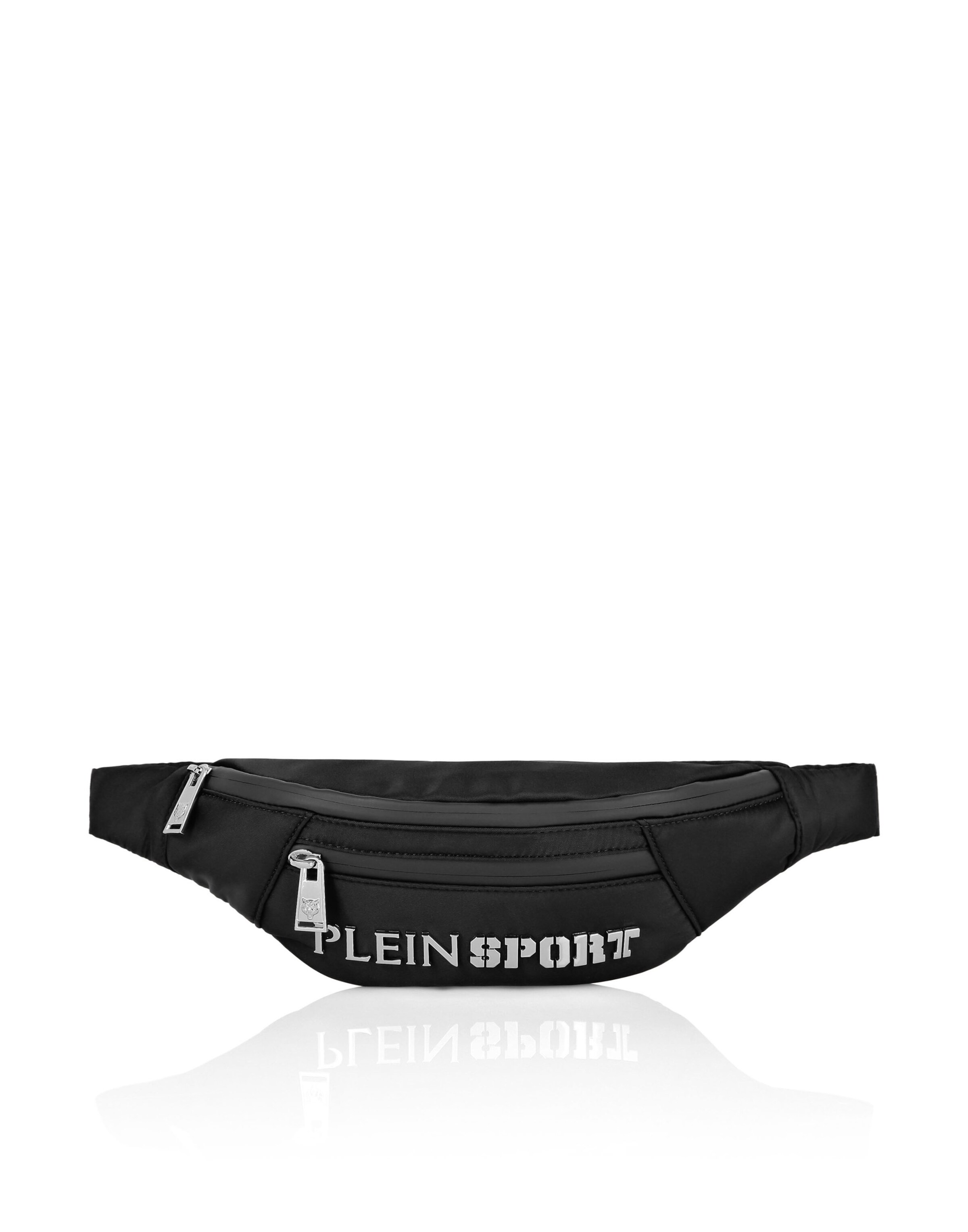 Plein Sport - Bolsa de cintura 'Fanny' em preto: frente