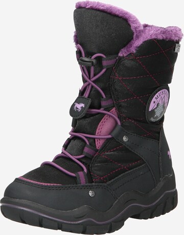 Bottes de neige MUSTANG en noir : devant