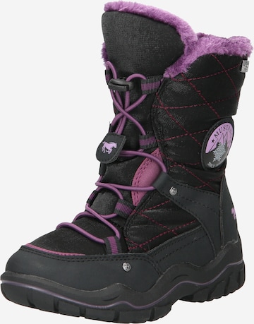 MUSTANG Škornji za v sneg | črna barva: sprednja stran