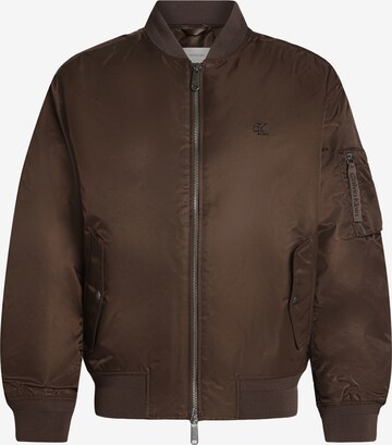 Calvin Klein Jeans Přechodná bunda – hnědá: přední strana