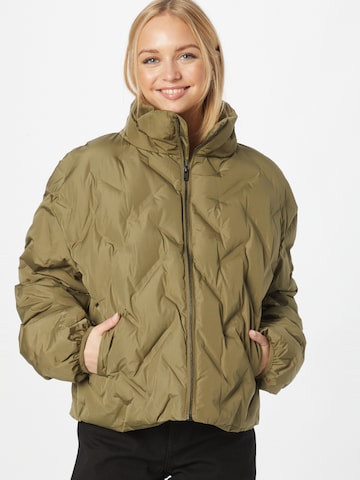 NA-KD Winter Jacket in Green: front