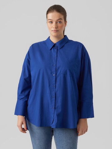 Vero Moda Curve Blouse 'JULIE' in Blauw: voorkant