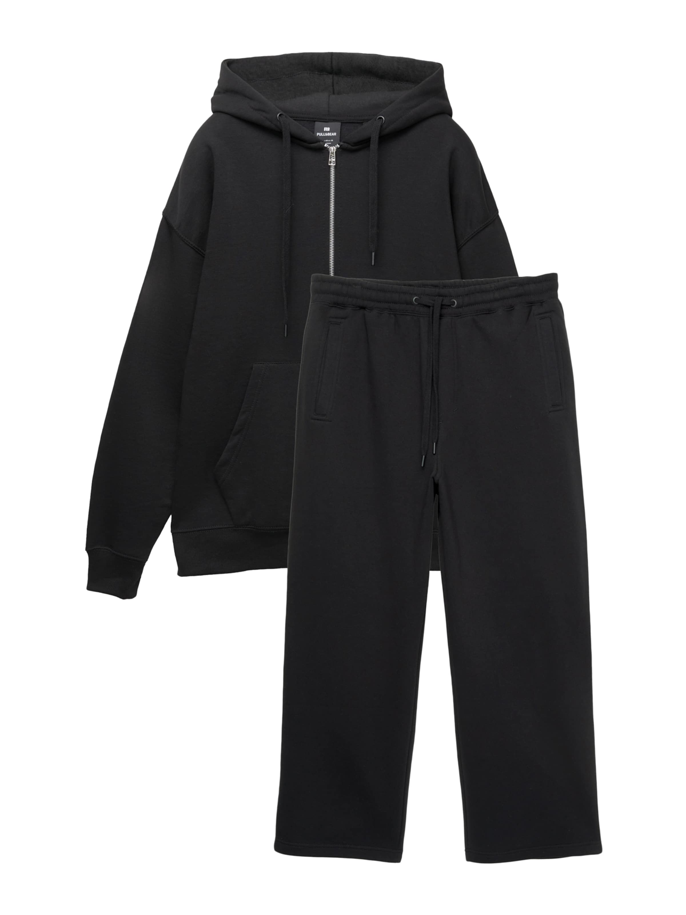 Pull&Bear Jogginganzug in schwarz, Produktansicht