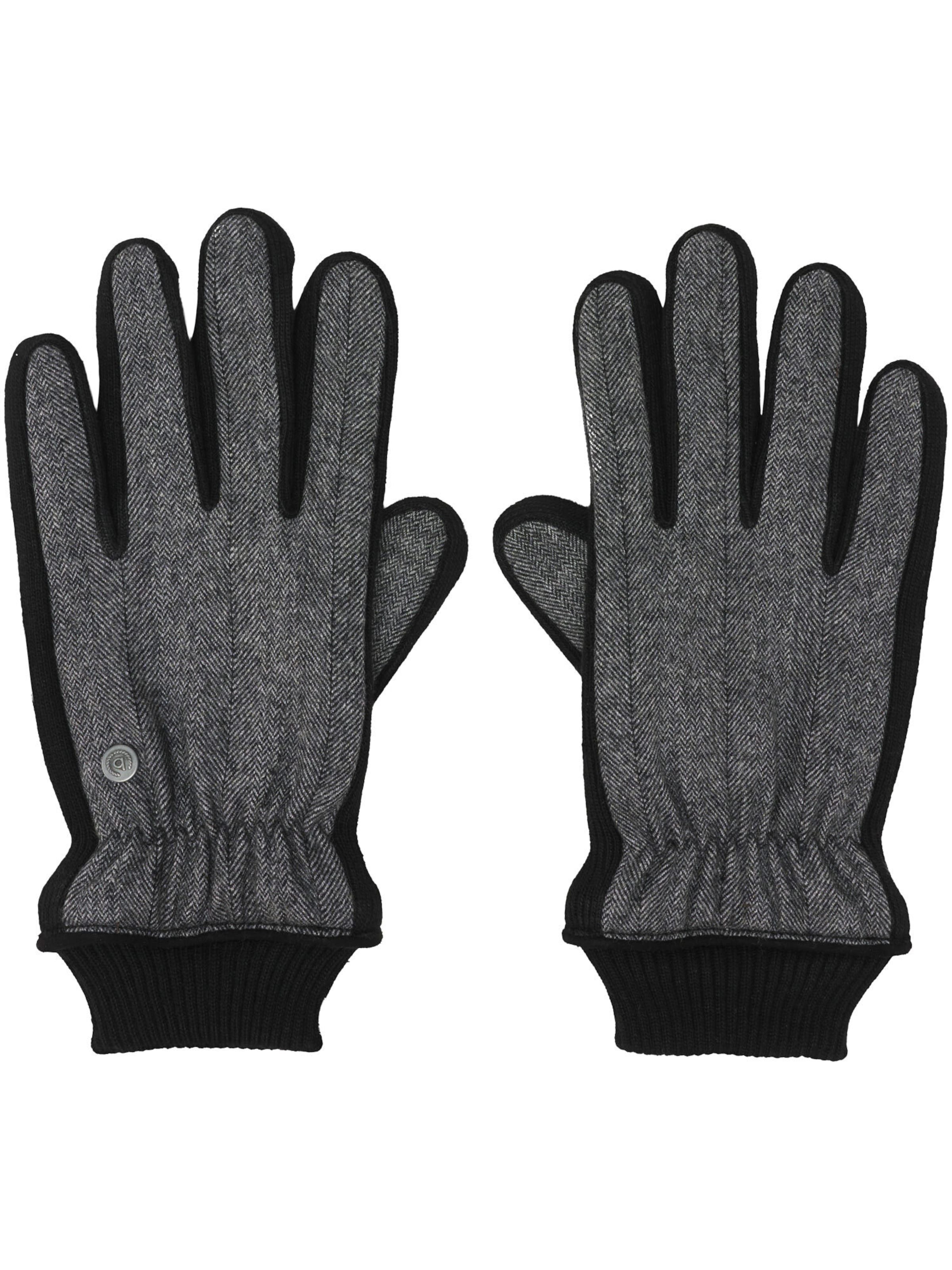 bugatti Full Finger Gloves in Grey: front