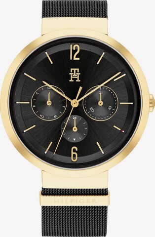 TOMMY HILFIGER Analog watch in Black: front