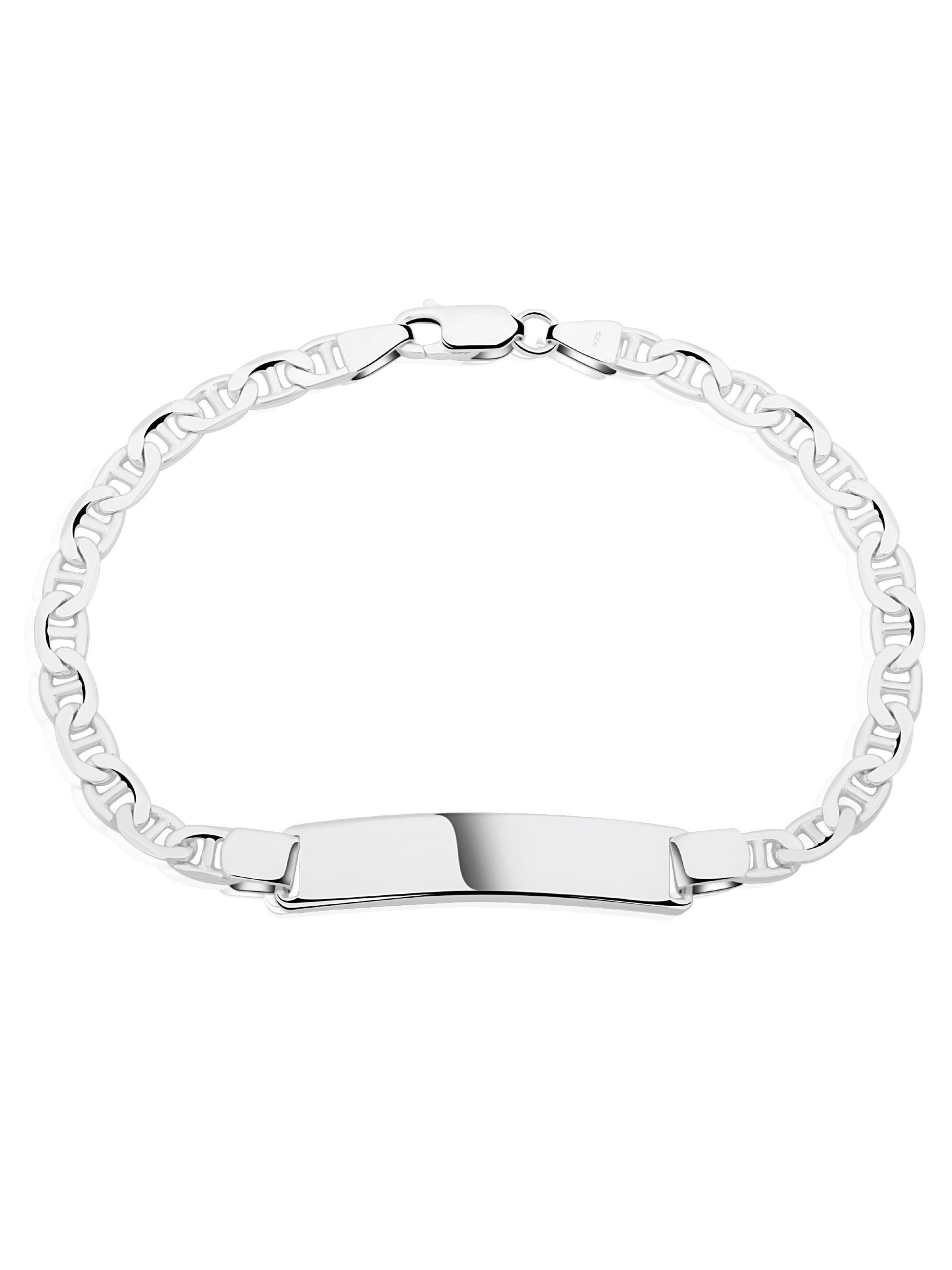 Tony Fein Armband 'Gravur Steg'‌ in Silber: Vorderseite