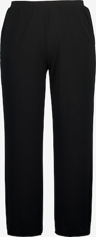 Ulla Popken Wide Leg Hose in Schwarz: Vorderseite