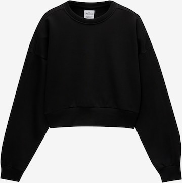 Pull&Bear Sweatshirt in Zwart: voorkant
