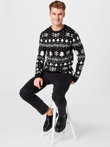 Pullover 'X-MAS TREE' di Denim Project in nero