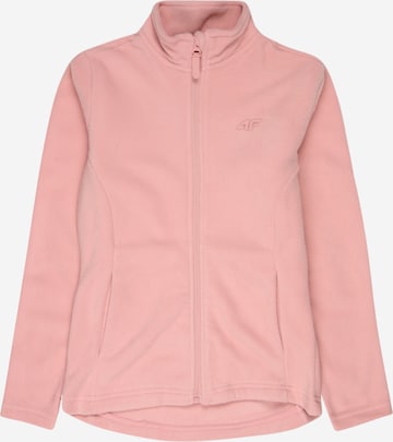 4F Athletic Fleece Jacket in Pink: front