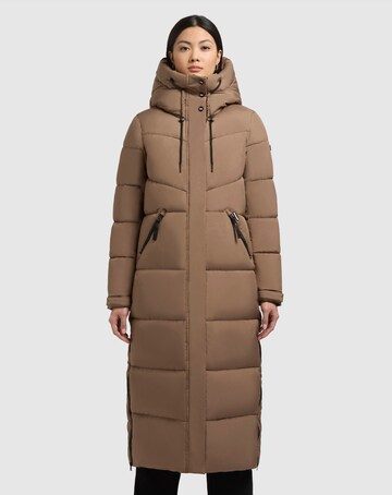khujo Wintermantel 'Shimanta5' in Bruin: voorkant
