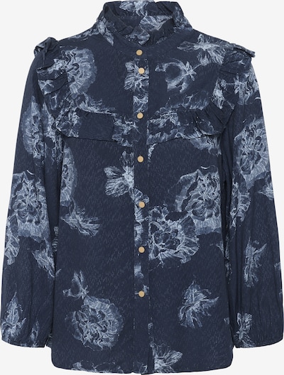 CULTURE Bluse 'Alexa' in navy / hellgrau, Produktansicht