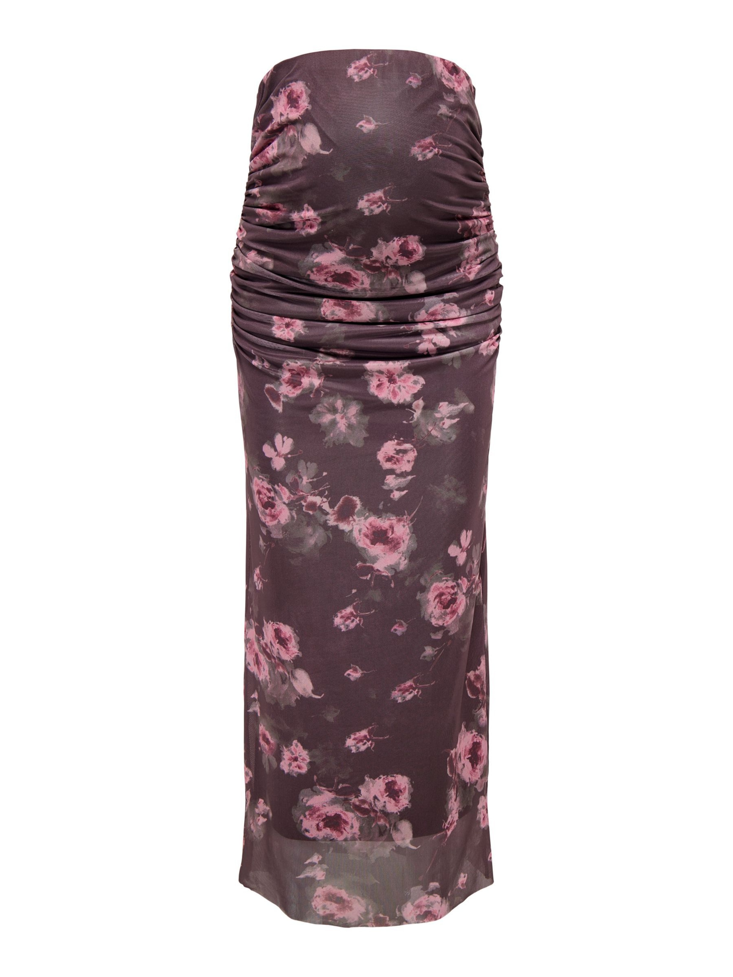 Only Maternity Rok 'OLMLOURA' in Bruin: voorkant