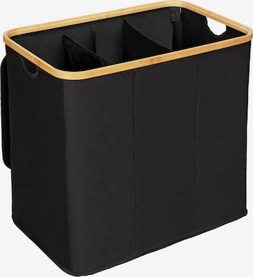 Wenko Laundry Basket 'Trio Ecori' in Black: front