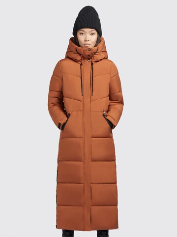 khujo Winter Coat 'Shimanta3' in Orange: front