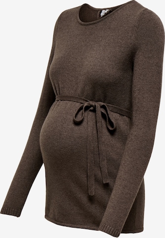 Pull-over 'OLMLeva' Only Maternity en marron : devant