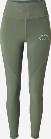 Juicy Couture Sport Skinny Spodnie sportowe 'LORRAINE' w kolorze zielony: przód