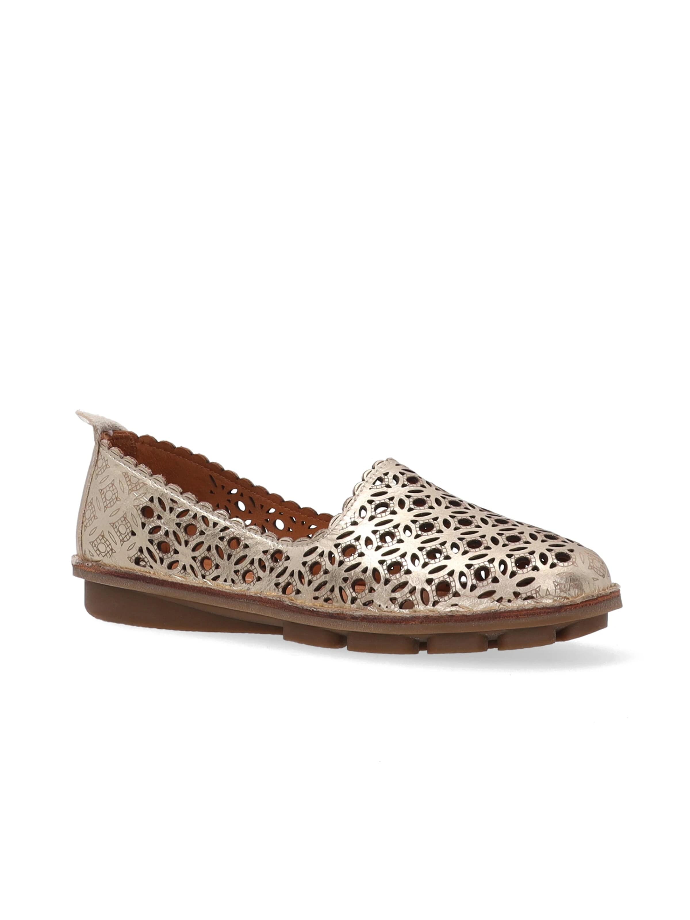 VENEZIA Moccasins in Gold: front
