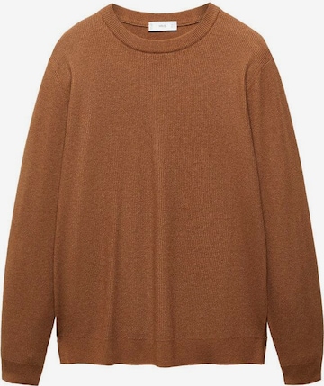 MANGO MAN Sweater 'Antigua' in Brown: front