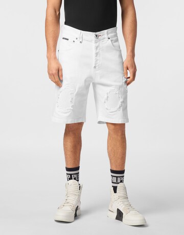 Philipp Plein - regular Vaquero en blanco: frente