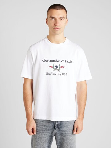 Abercrombie & Fitch Tričko 'HERITAGE' - biela: predná strana