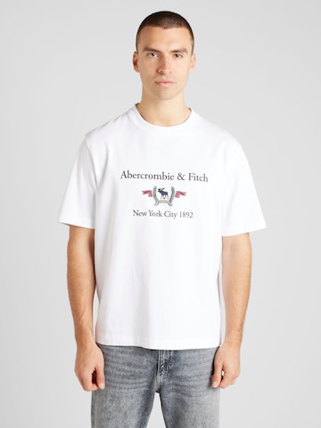 T-Shirt 'HERITAGE' Abercrombie & Fitch en blanc : devant