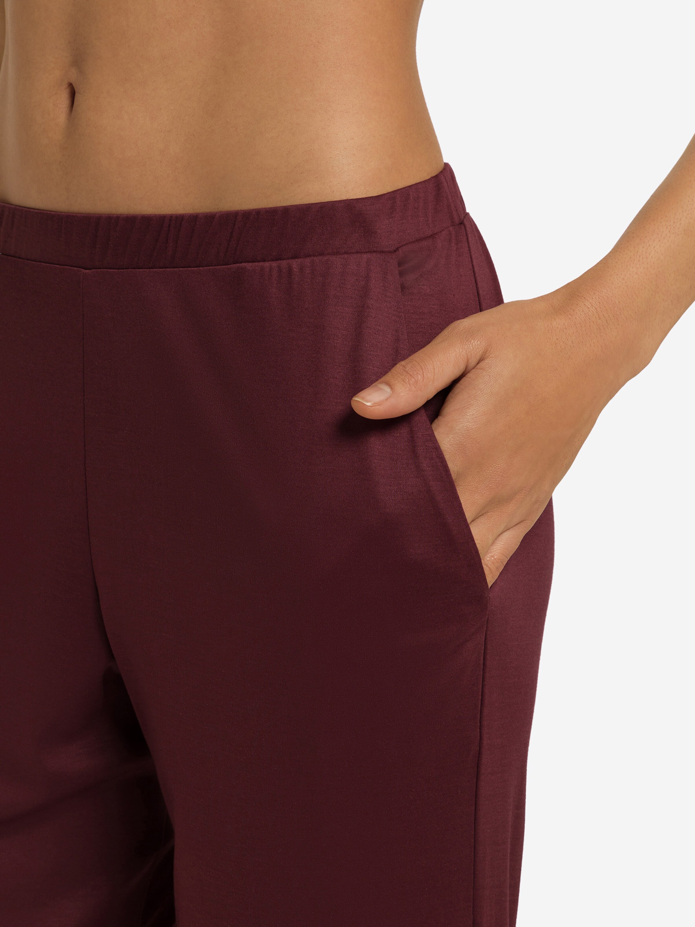 Hanro Pajama pants ' Grand Central ' in Brown