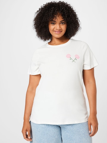 Vero Moda Curve Shirt 'LINA' in Wit: voorkant