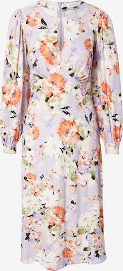 Closet London Kjole i grønn / lyselilla / oransje / hvit, Produktvisning