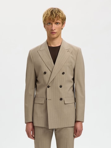SELECTED Regular Fit Sakko in Beige: Vorderseite