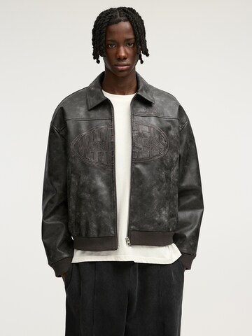 Veste mi-saison 'STWD' Pull&Bear en noir : devant