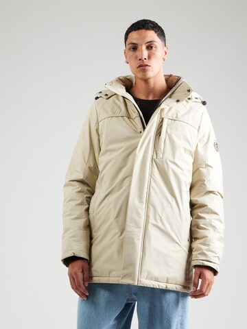 INDICODE JEANS Tussenjas 'Viks' in Grijs: voorkant