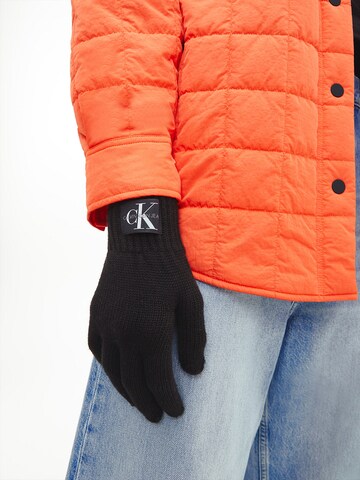 Calvin Klein Jeans Full Finger Gloves in Black: front
