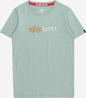 ALPHA INDUSTRIES Shirts i grøn: forside