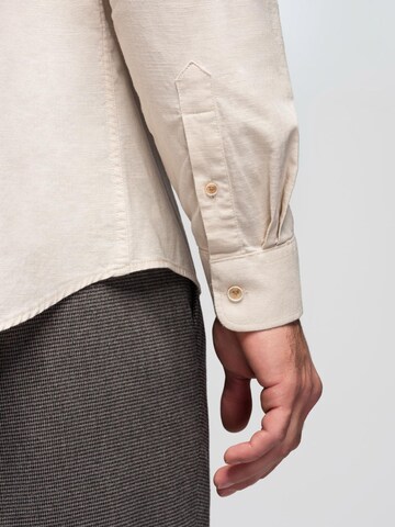 Regular fit Camicia di Ombre in beige