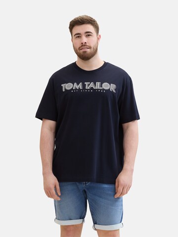 TOM TAILOR Men + T-Shirt in Blau: predná strana